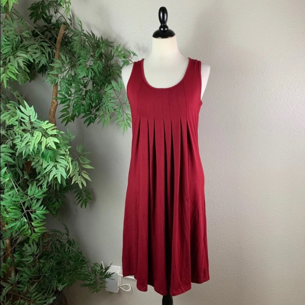 Small Wine Red Maxi t-shirt dress